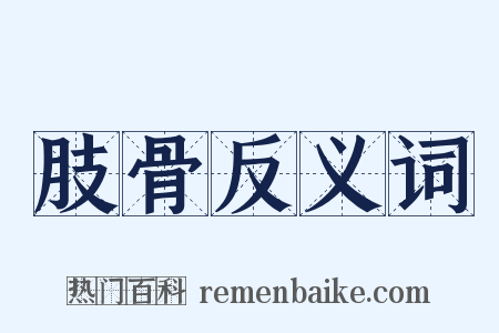 肢骨反义词是什么意思的图片